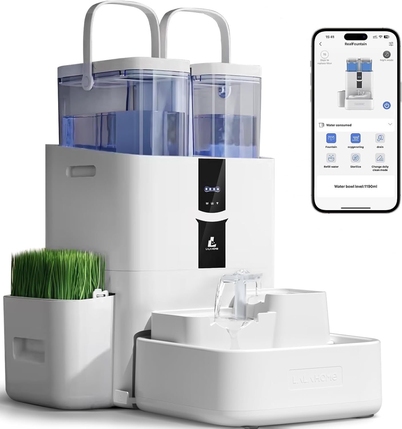 Cat Water Fountain Filter - Automatic Cat Water Fountain 10L/338oz Self