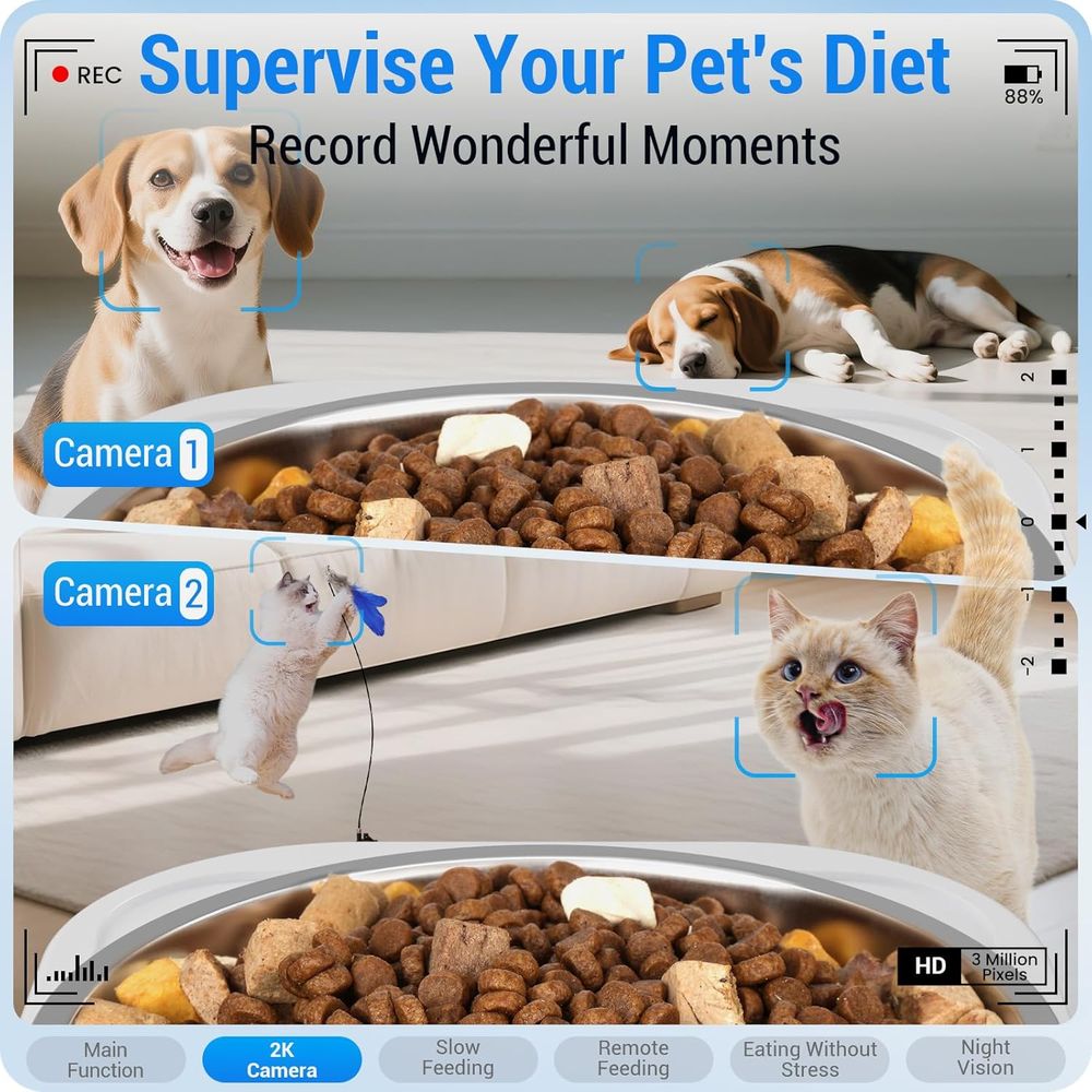 5G Wi-Fi Enabled Automatic Pet - Automatic Pet Feeder บทวิจารณ์และราคา
