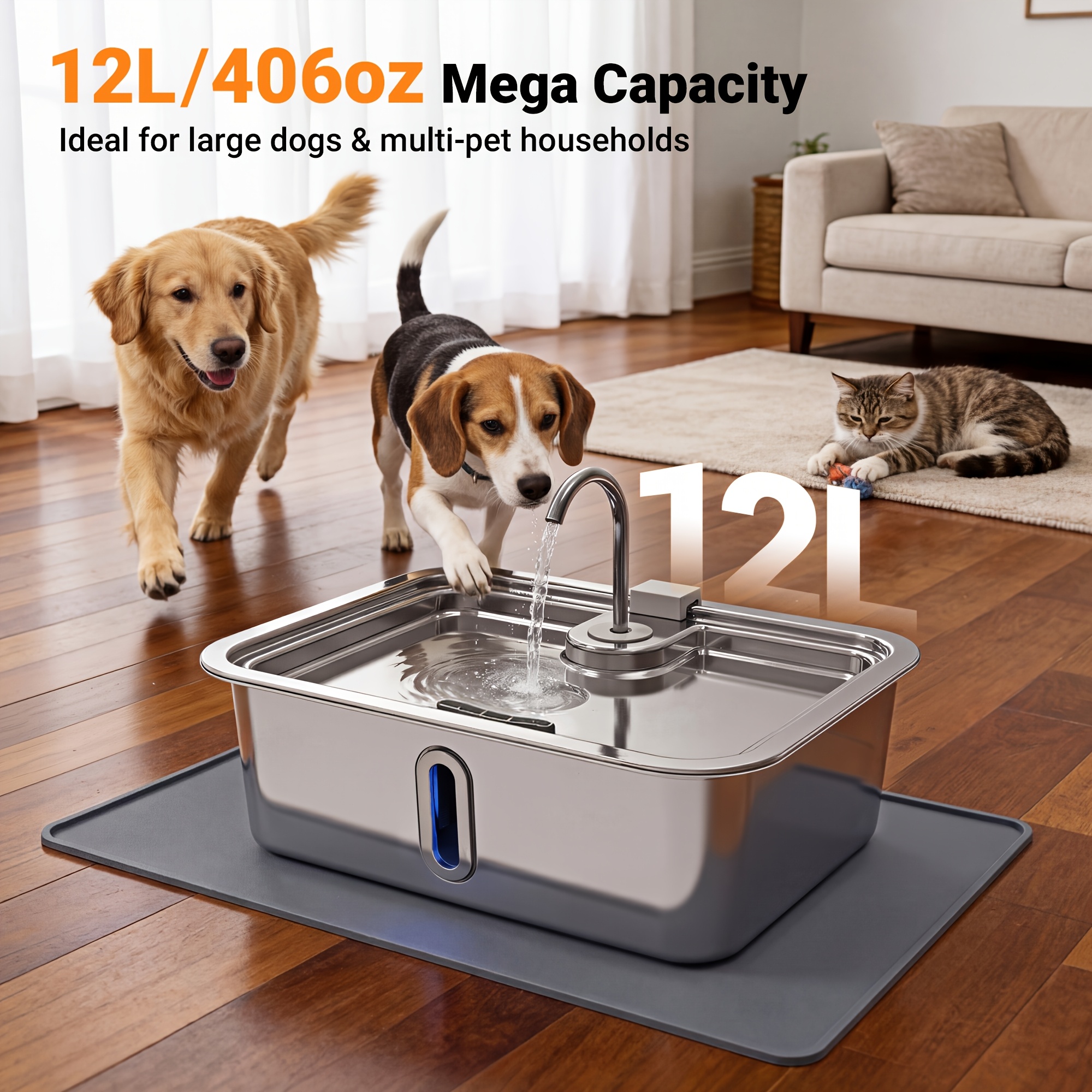 3.17gal/3.96gal/4.76gal Automa - Cat Water Fountain Filter บทวิจารณ์และราคา