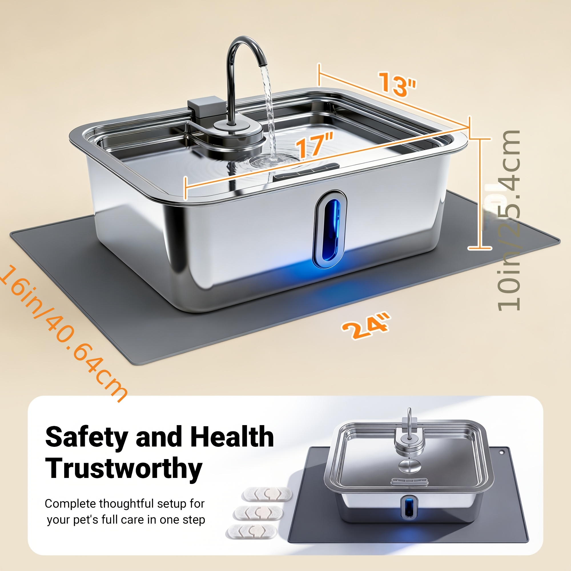 3.17gal/3.96gal/4.76gal Automa - Cat Water Fountain Filter บทวิจารณ์และราคา