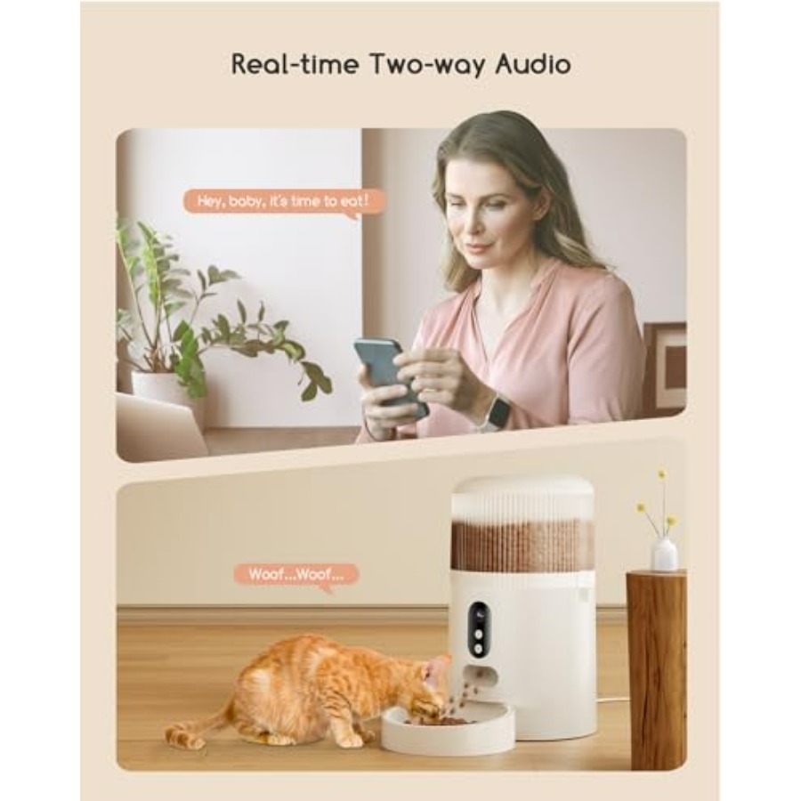 Automatic Cat Feeder with Came - Automatic Pet Feeder บทวิจารณ์และราคา