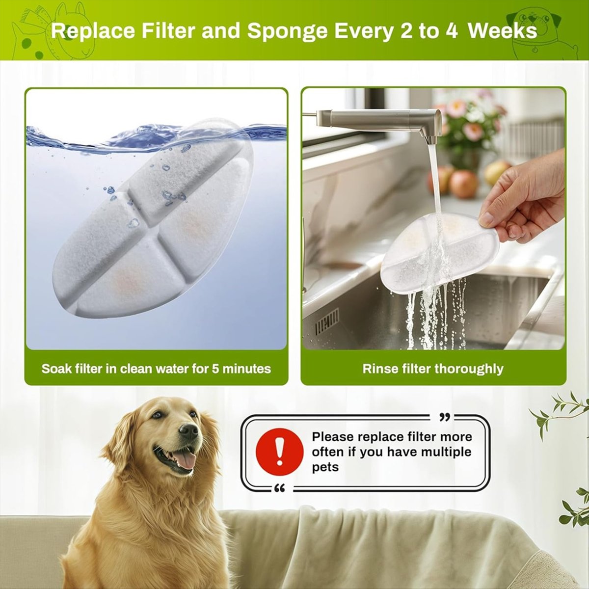 FSLH Filters and Pump Sponges  - Cat Water Fountain Filter บทวิจารณ์และราคา
